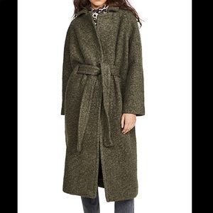 GANNI Boucle Wool Coat Size 6 (38)